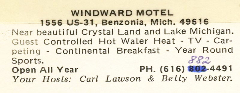 Town & Country Motel (Town and Country Motel, Windward Motel) - Postcard